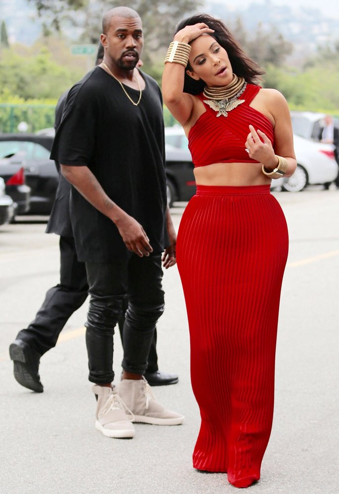 Kanye West;Kim Kardashian;<br>Roc Nation Pre-Grammy Brunch - Arrivals