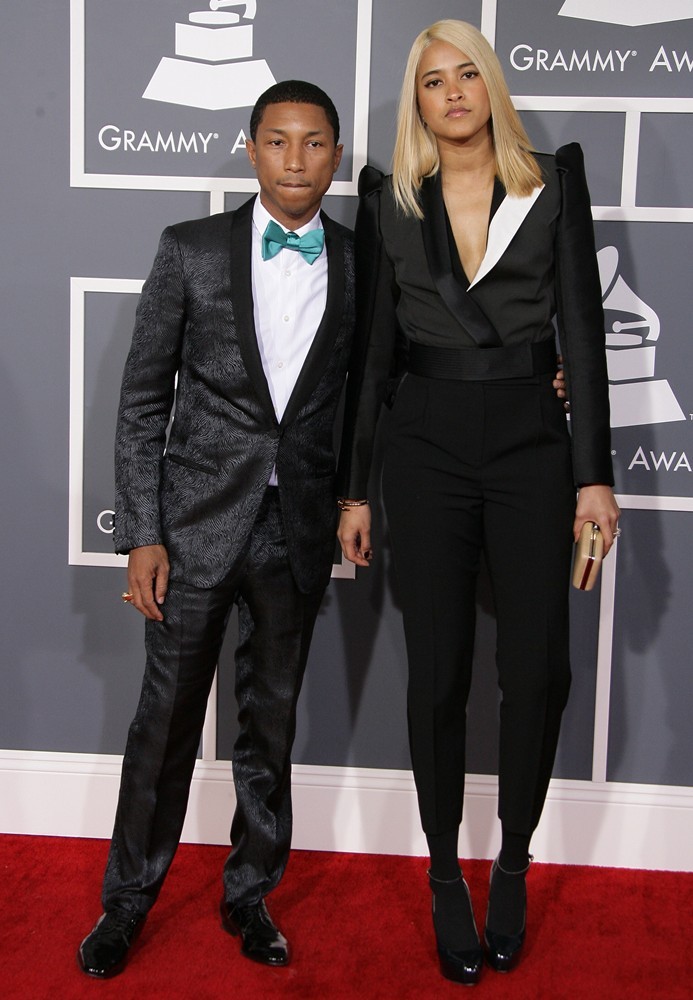 Pharrell Williams;Helen Lasichanh;<br>55th Annual GRAMMY Awards - Arrivals