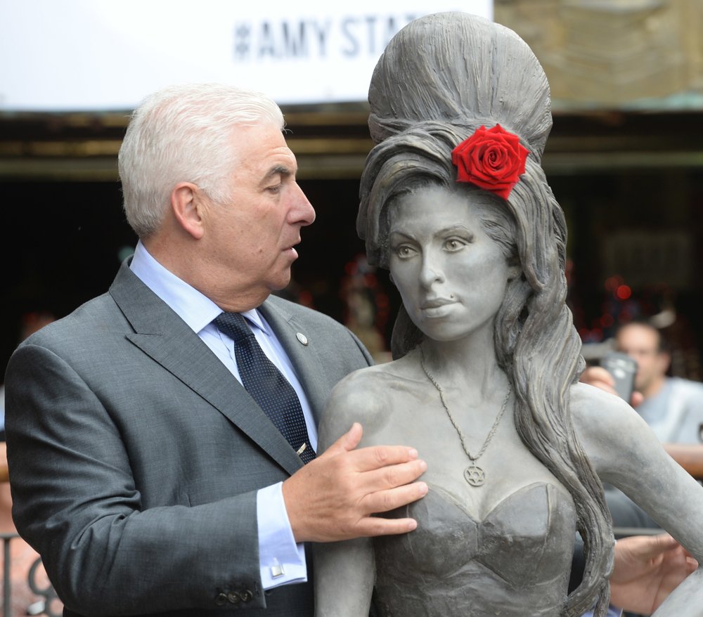 Mitch Winehouse;Amy Winehouse;<br>Amy Winehouse Statue Unveiling