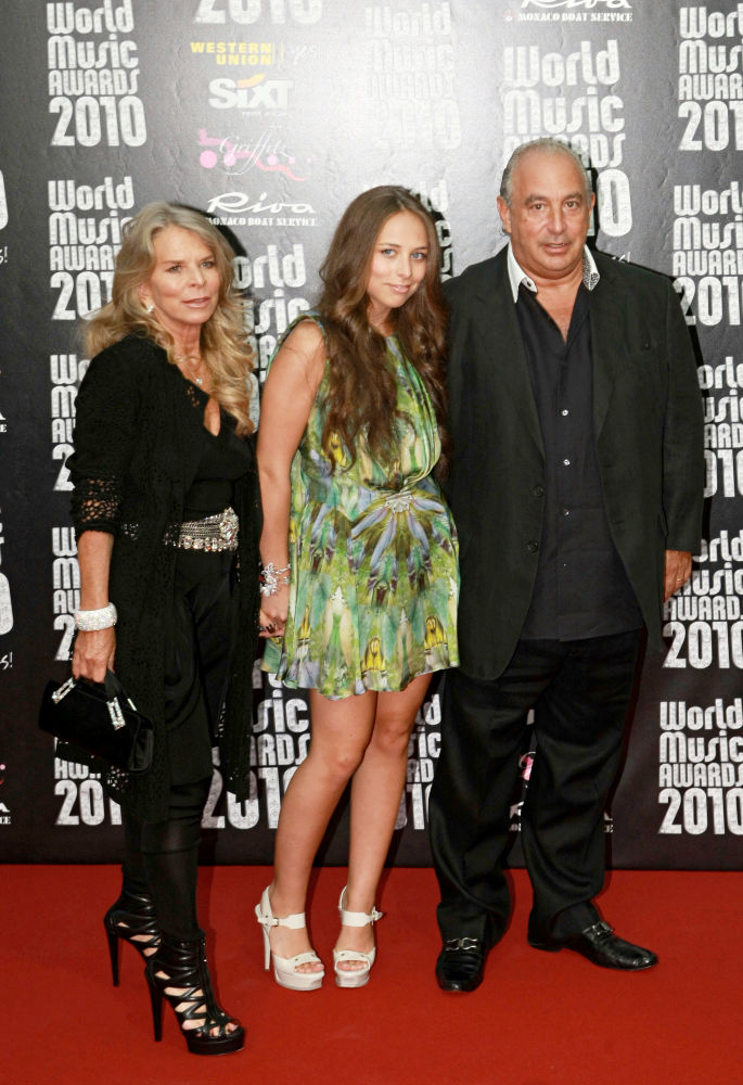 Christina Green;Chloe Green;Philip Green;<br>2010 World Music Awards - Arrivals