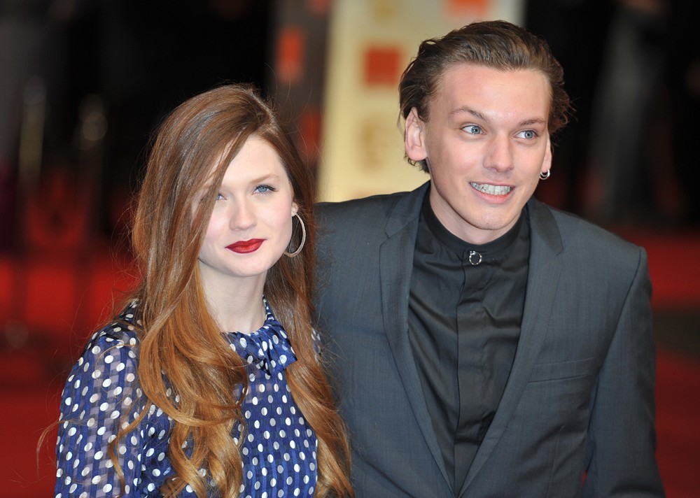 Bonnie Wright;Jamie Campbell Bower;<br>Orange British Academy Film Awards 2012 - Arrivals