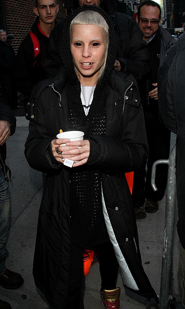 Yo-Landi Vi$$er;Die Antwoord;<br>Celebrities Outside of The Ed Sullivan Theater for The Late Show with David Letterman