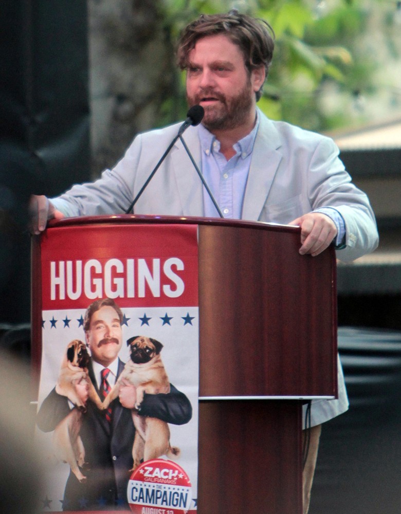 Zach Galifianakis;<br>Zach Galifianakis and Will Ferrell Promote Their Film The Campaign on Entertainment News Show Extra