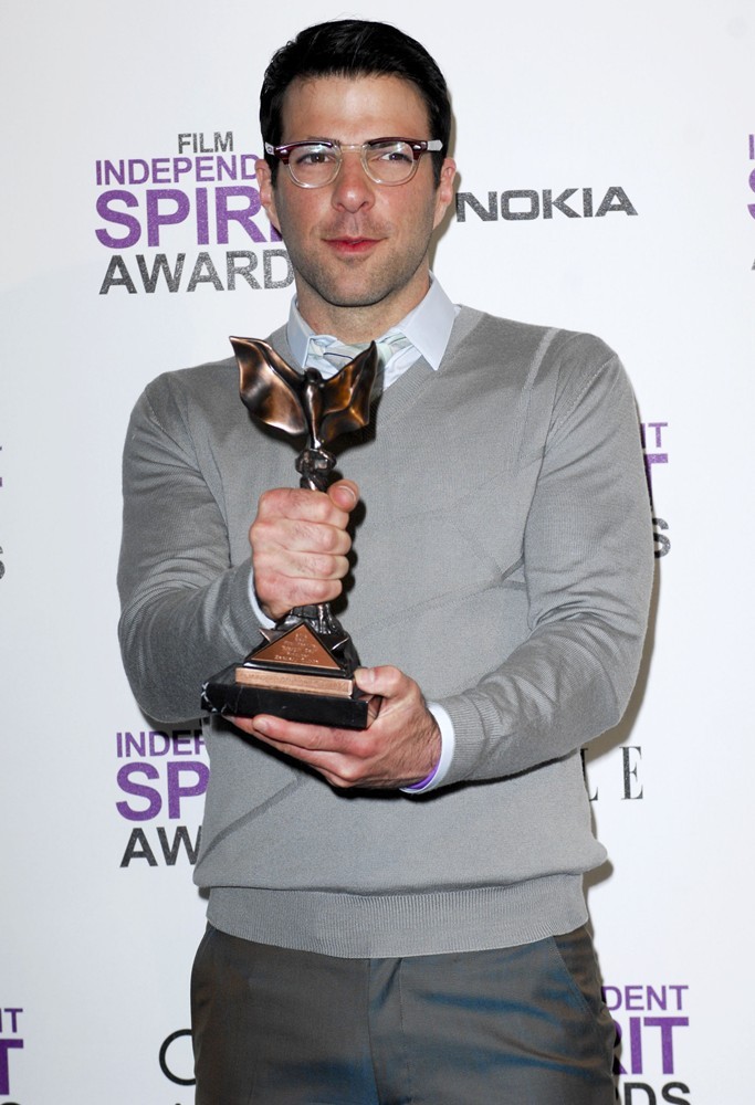 Zachary Quinto;<br>27th Annual Independent Spirit Awards - Press Room