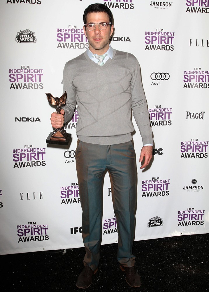 Zachary Quinto;<br>27th Annual Independent Spirit Awards - Press Room