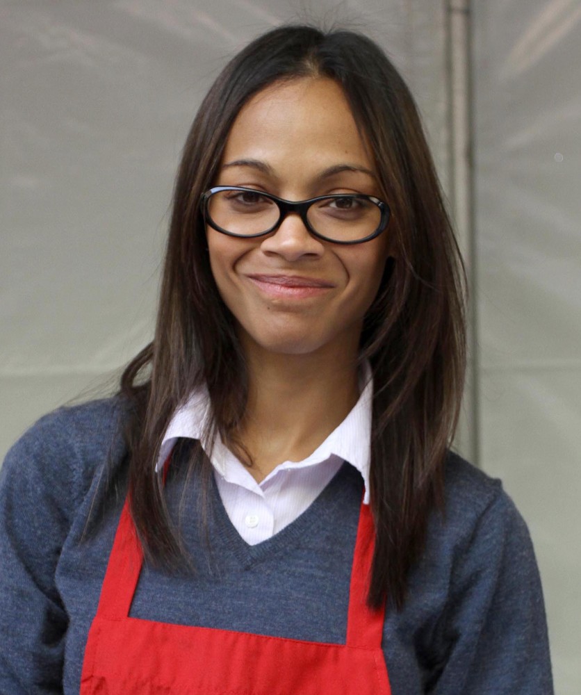 Zoe Saldana;<br>75th Anniversary of The Los Angeles Mission Serving Thanksgiving Dinner to The Homeless