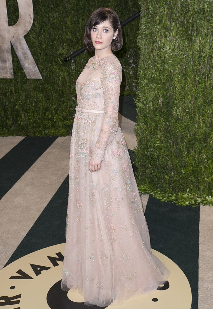Zooey Deschanel;<br>2013 Vanity Fair Oscar Party - Arrivals