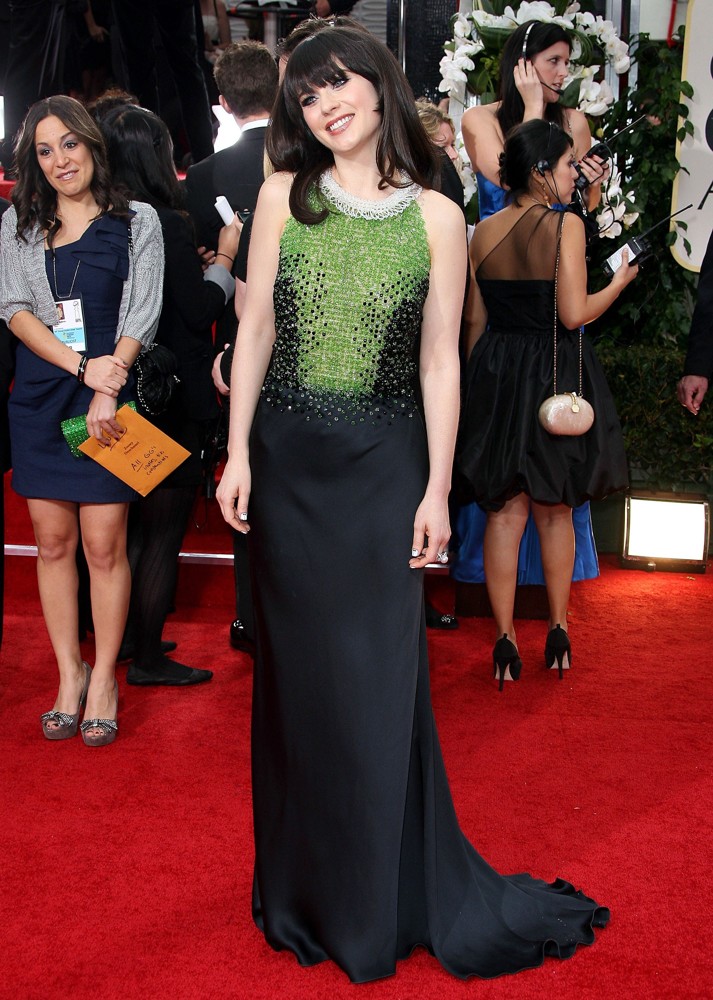 Zooey Deschanel;<br>The 69th Annual Golden Globe Awards - Arrivals